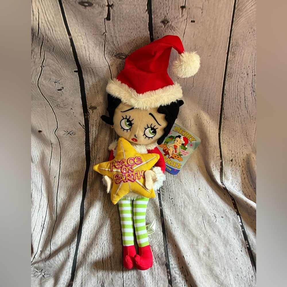 5/$20 Sugar Loaf Betty Boop Merry Messages Holiday Plush “Peace on Earth” 2013